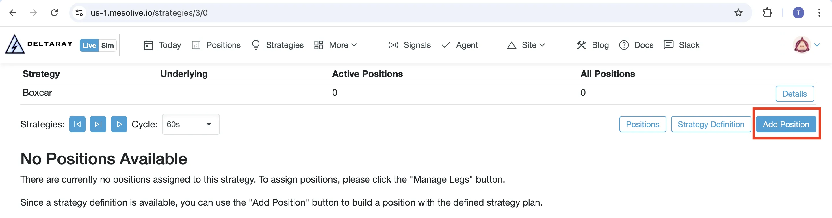 Strategy details (add position)