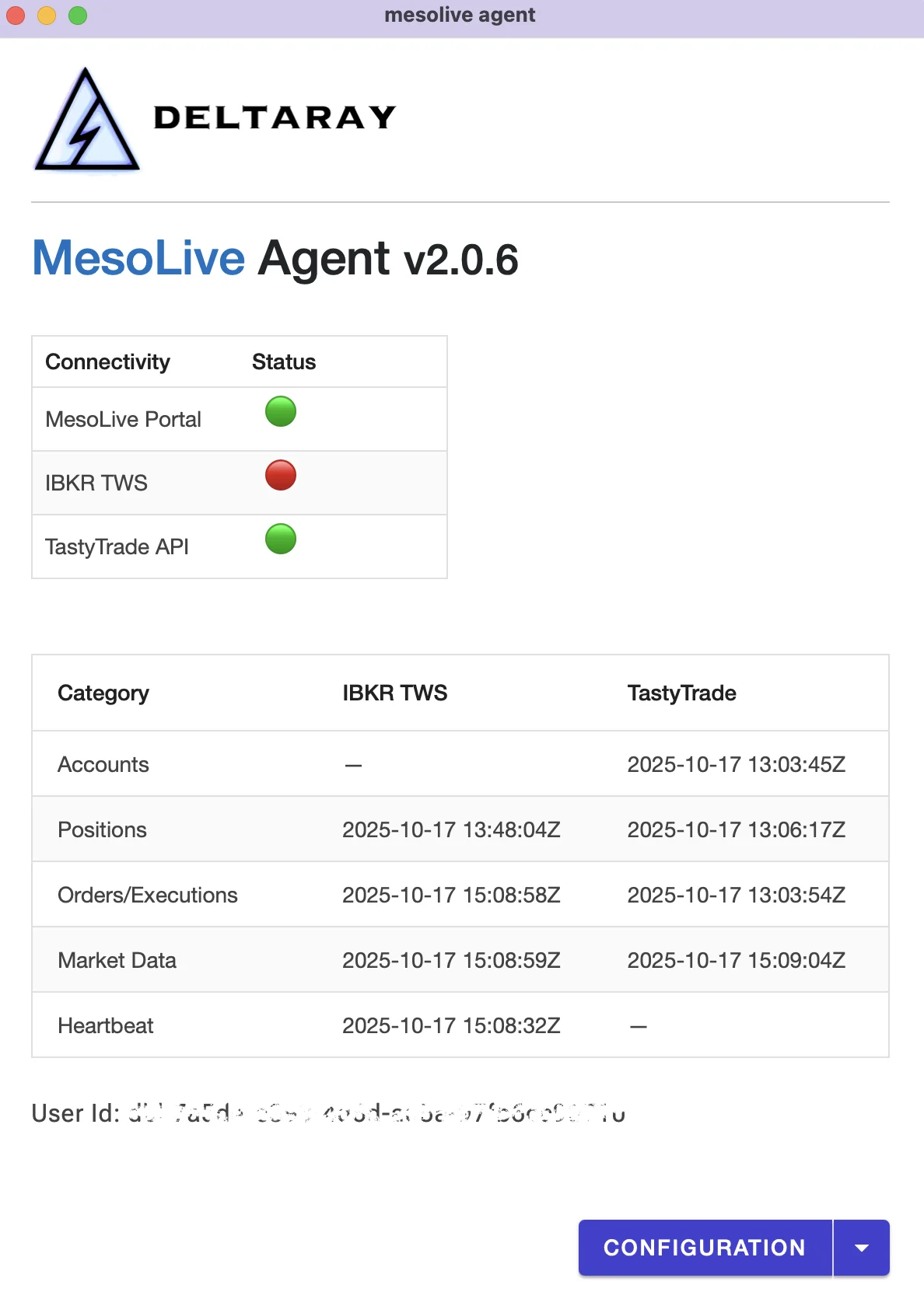 Tasty MesoLive Agent Validate